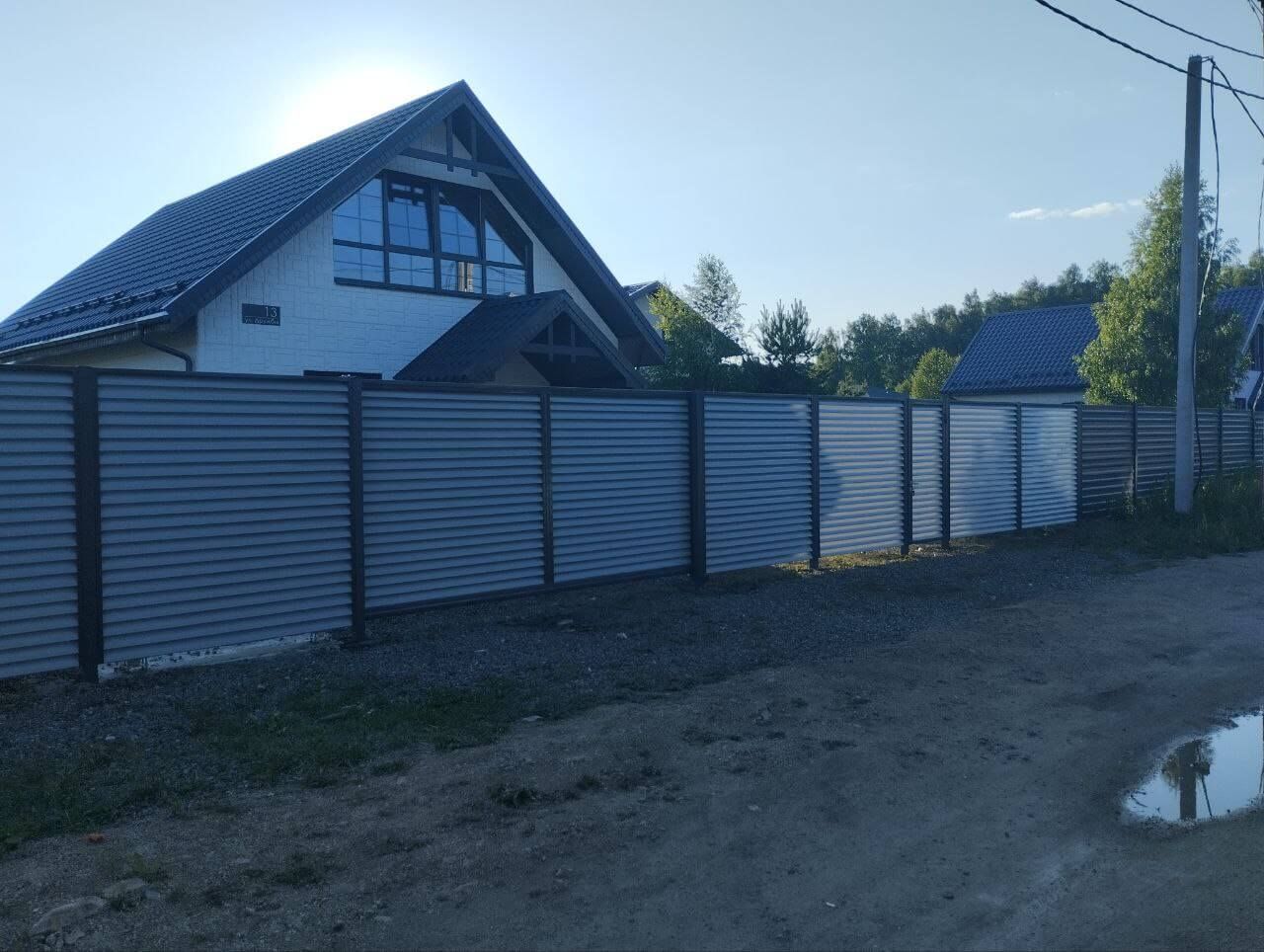 Забор из ламелей еврожалюзи 20м RAL7004 Серый фото 3 в Новокубанске