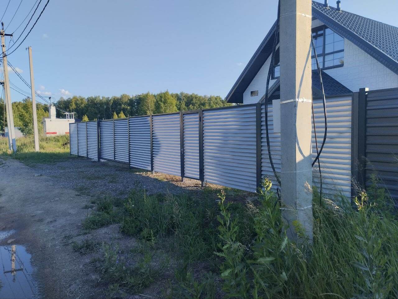 Забор из ламелей еврожалюзи 20м RAL7004 Серый фото 2 в Новокубанске