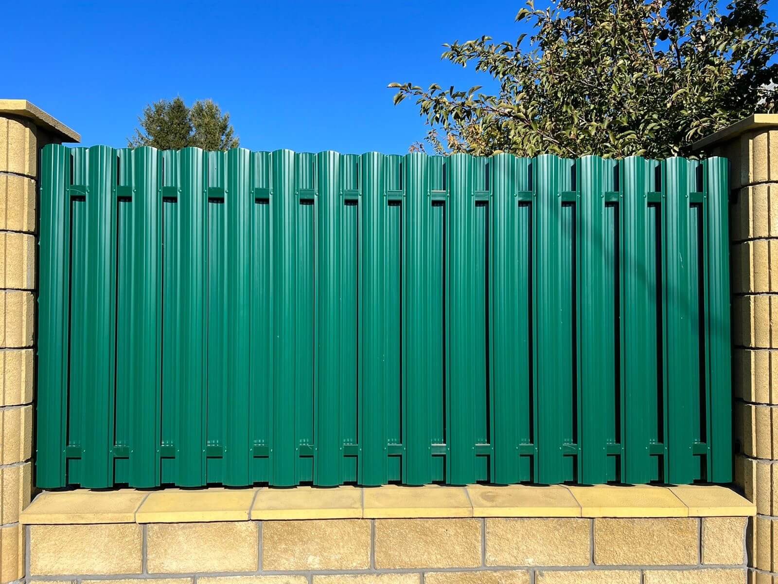 Забор из евроштакетника 22м RAL6005/6005 Зеленый Мох двусторонний в Новокубанске